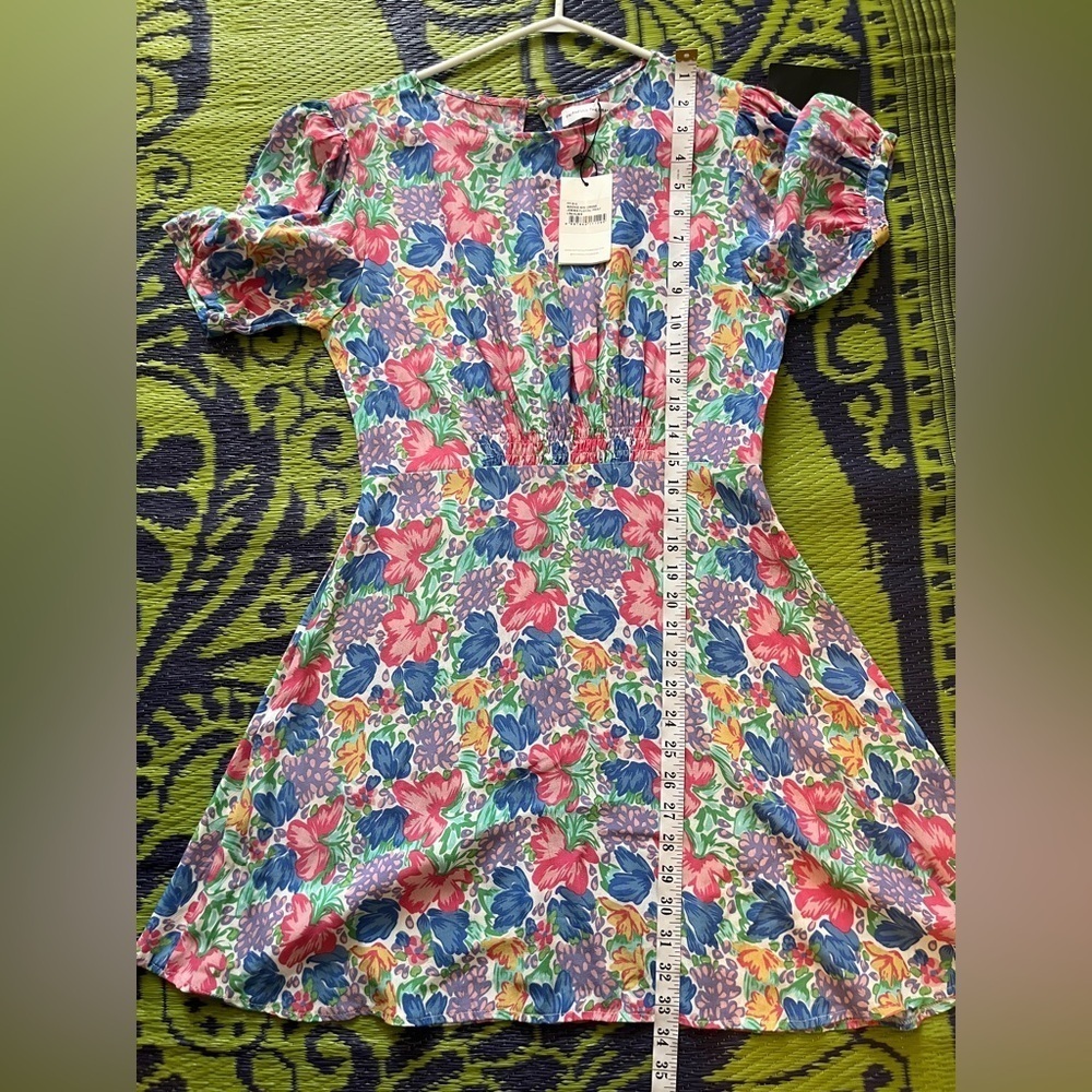 FAITHFULL THE BRAND Sidonie Mini Dress in Jemima Floral Size Small NWT - Picture 10 of 10